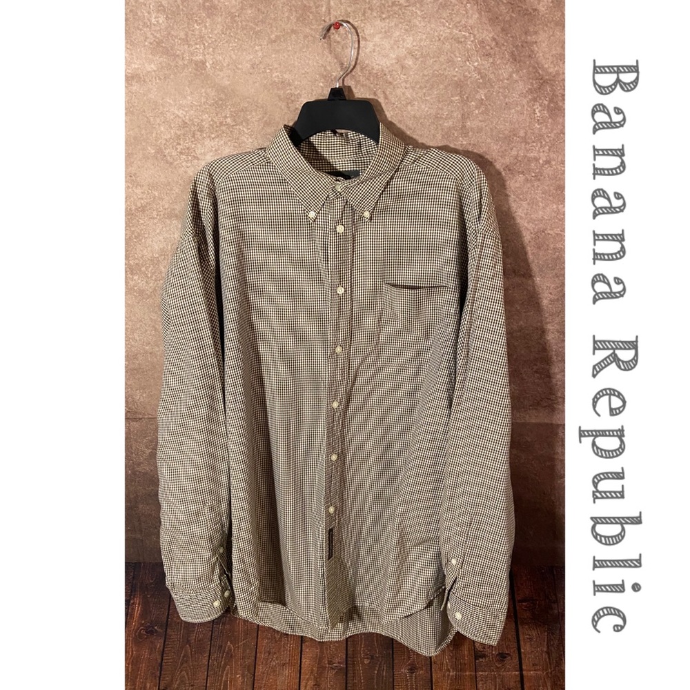 Banana Republic Regular Fit 100% Cotton Long Sleeve Shirt- Men’s XL - EUC!!